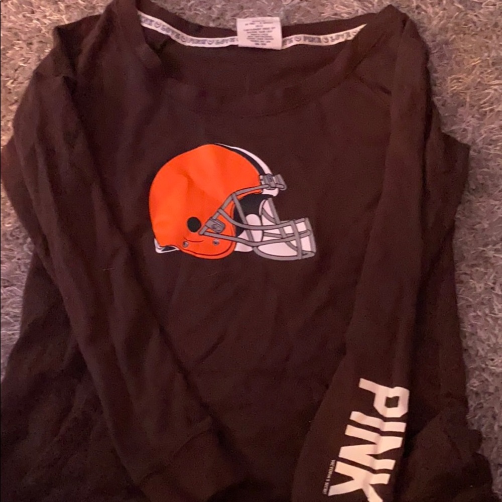 Cleveland browns PINK long sleeved shirt